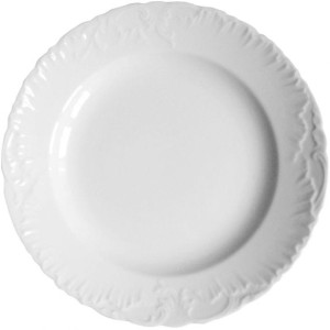 Talerz płytki / deser 19 cm Biały 0001 Rococo ĆMIELÓW