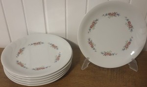 Talerz Deserowy 19 cm Daphne Kwiatki 6 szt .