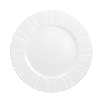 Talerz płytki 19 cm Oktawa biała 0001  ĆMIELÓW